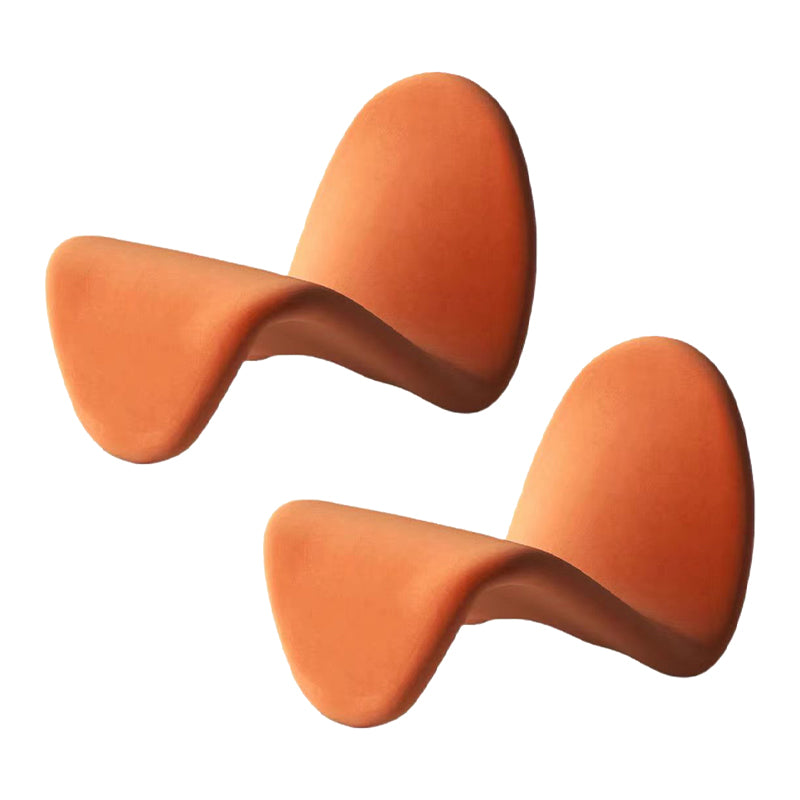 37.79" Wide Armless Chair Tongue Shape Chair with Fixed Backed