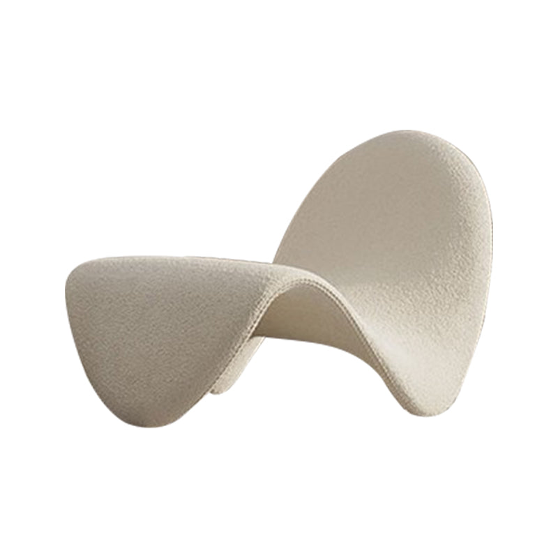 37.79" Wide Armless Chair Tongue Shape Chair with Fixed Backed