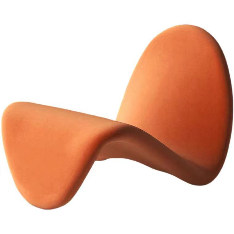 37.79" Wide Armless Chair Tongue Shape Chair with Fixed Backed