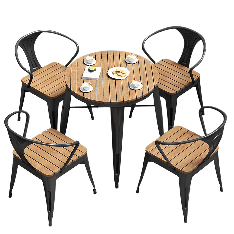 Industrial Dining Table Reclaimed Wood 4 Legs Dining Table without Chair