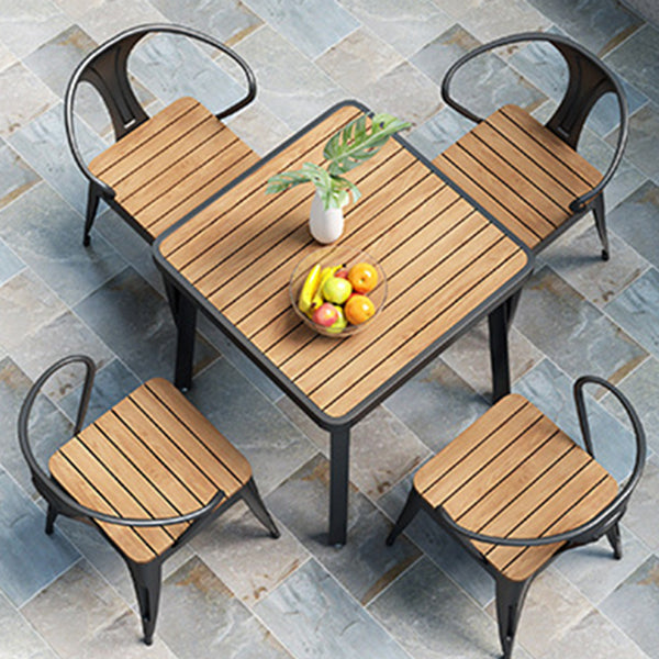 Industrial Dining Table Reclaimed Wood 4 Legs Dining Table without Chair