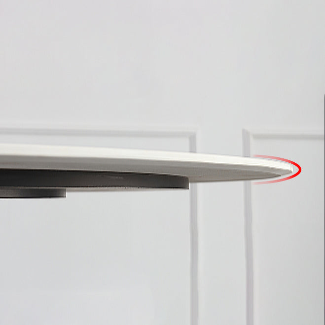 Round Sintered Stone Dining Table Modern Turntable Furniture with Steel Pedestal Base