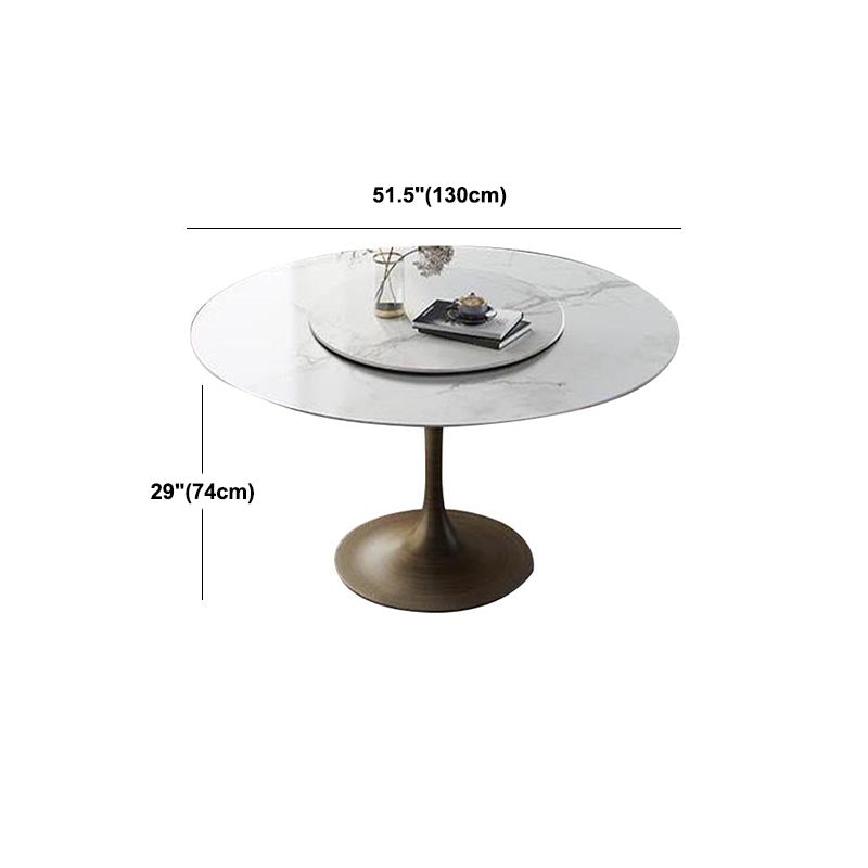 Round Stone Dining Table Tulip Base Dining Table for Dining Room