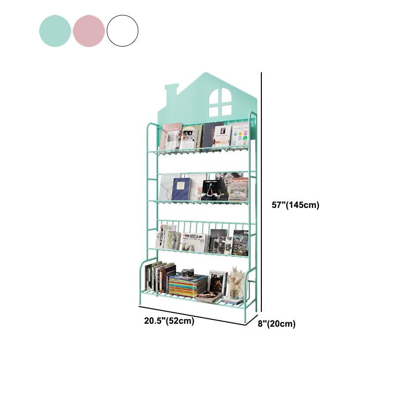 Shelves Included Bookcase 57.1" Tall Metal Bookshelf Vertical