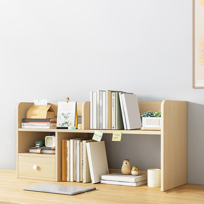 Contemporary Wooden Bookcase Open Storage Bookshelf with Shelves