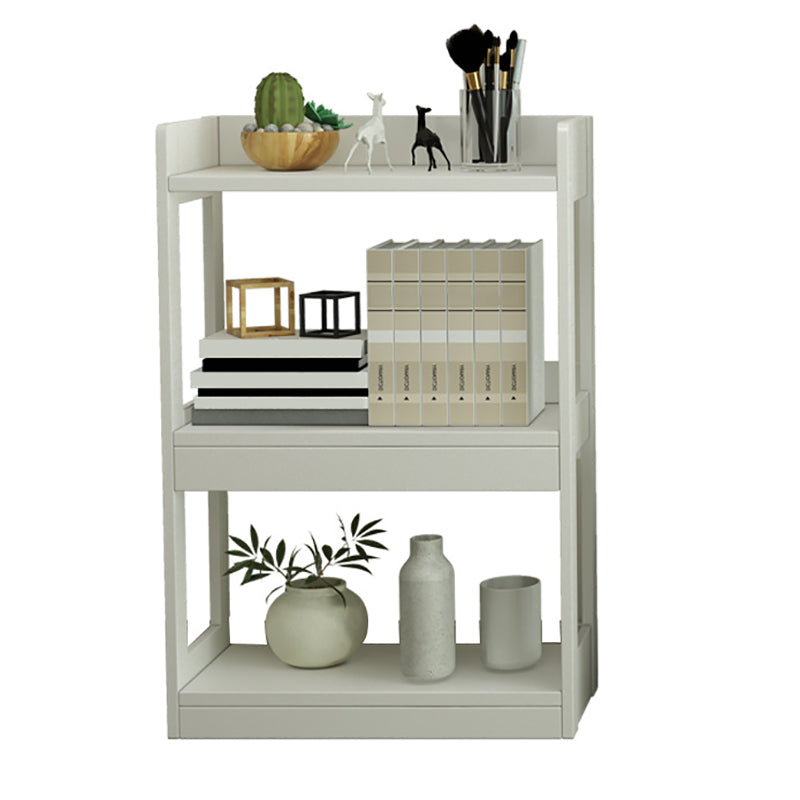 Modem Solid Wood Bookshelf Etagere Bookshelf 62.2" H X 11" W with Rectangular Shelves