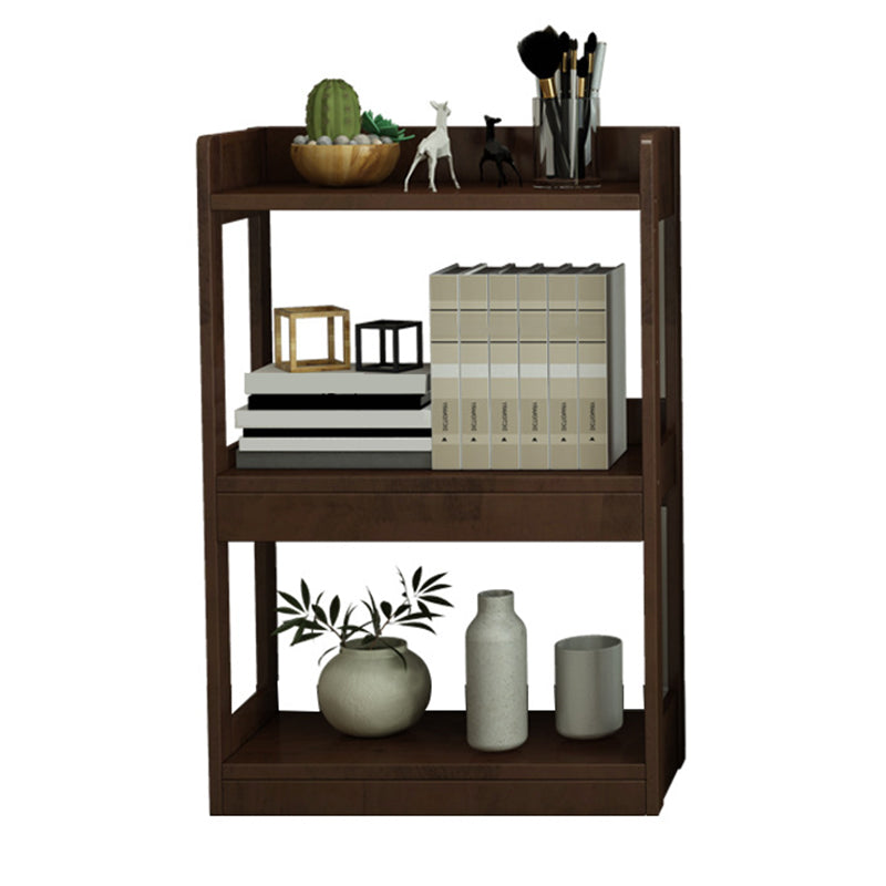 Modem Solid Wood Bookshelf Etagere Bookshelf 62.2" H X 11" W with Rectangular Shelves