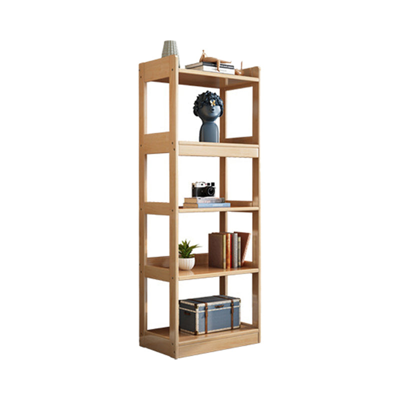 Modem Solid Wood Bookshelf Etagere Bookshelf 62.2" H X 11" W with Rectangular Shelves