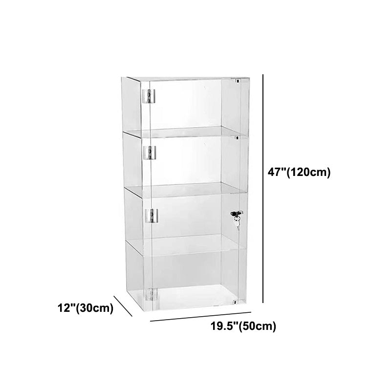 Modern Acrylic Display Stand Clear Display Cabinet with Adjustable Shelves