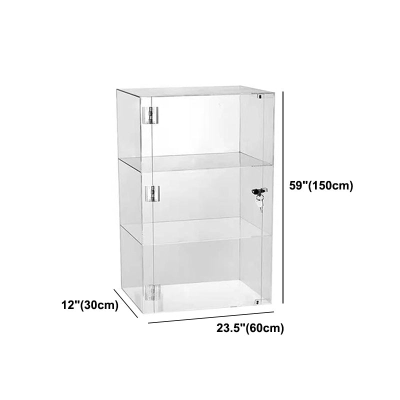 Modern Acrylic Display Stand Clear Display Cabinet with Adjustable Shelves