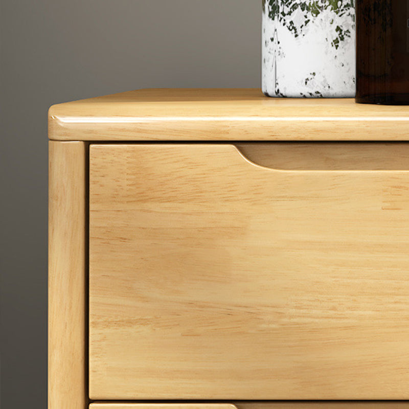 Contemporary Vertical Bedroom Chest Wooden Storage Chest with Drawers