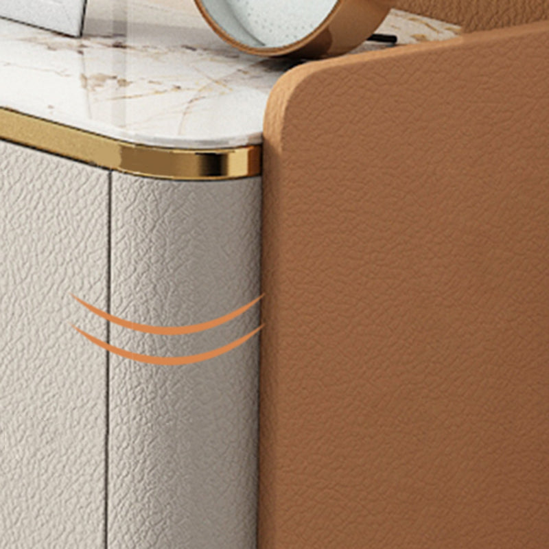 11.7-inch Width Glam Dresser Stone Storage Chest Dresser with 6 Drawers