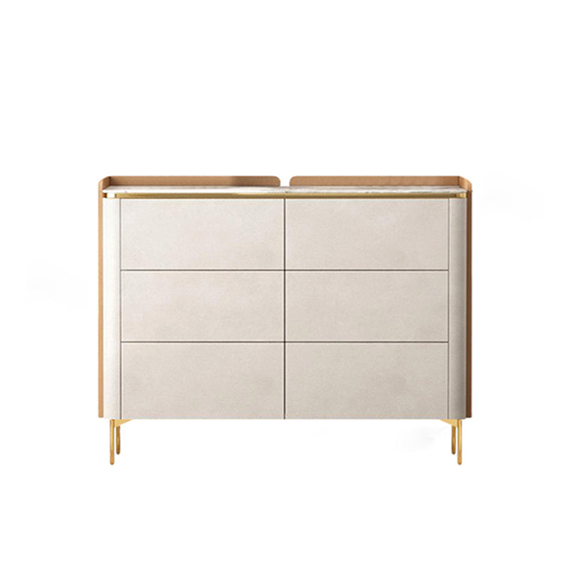11.7-inch Width Glam Dresser Stone Storage Chest Dresser with 6 Drawers