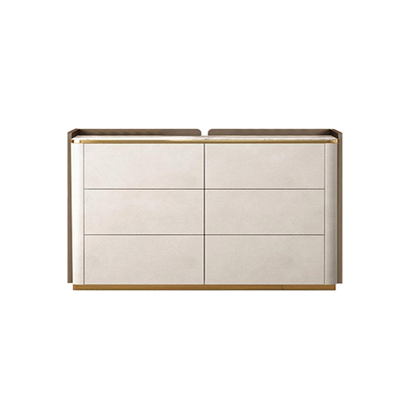 11.7-inch Width Glam Dresser Stone Storage Chest Dresser with 6 Drawers
