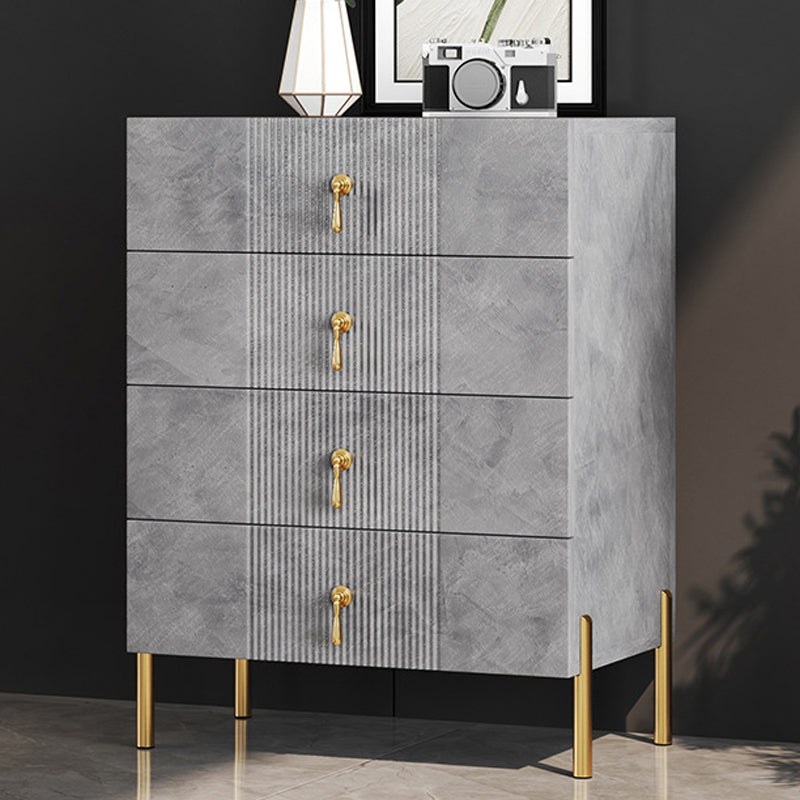 Contemporary Glam Chest Wooden Storage Chest with Soft-Close Drawers