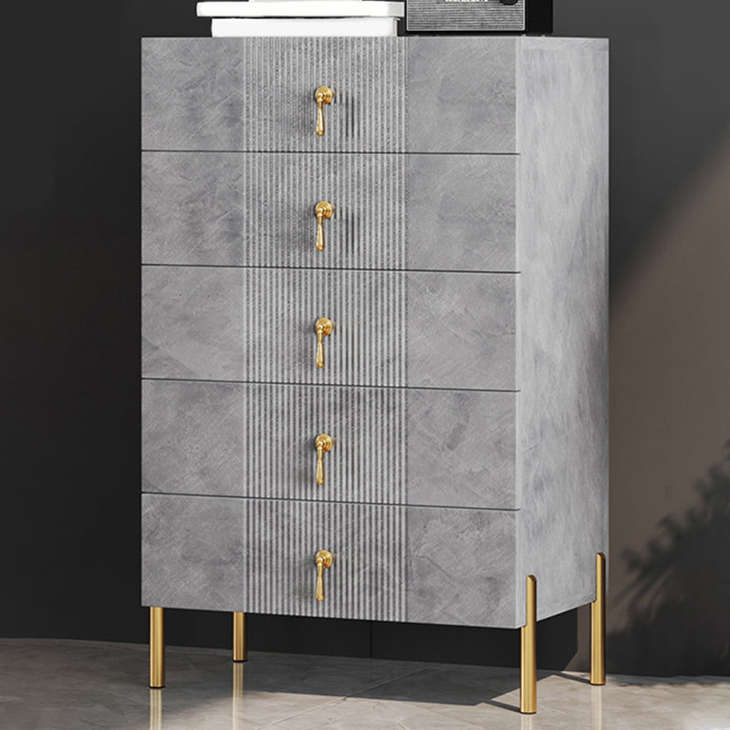 Contemporary Glam Chest Wooden Storage Chest with Soft-Close Drawers