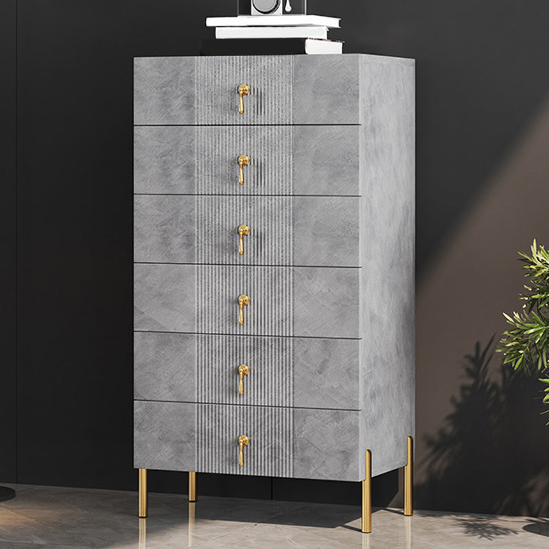 Contemporary Glam Chest Wooden Storage Chest with Soft-Close Drawers