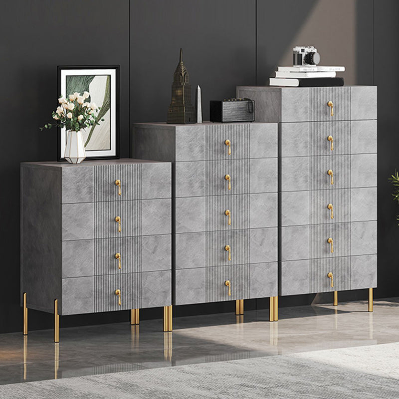 Contemporary Glam Chest Wooden Storage Chest with Soft-Close Drawers