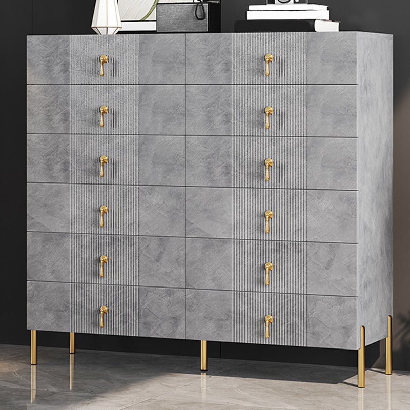 Contemporary Glam Chest Wooden Storage Chest with Soft-Close Drawers