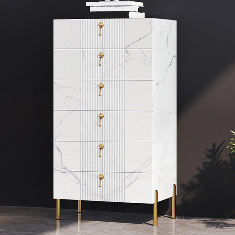 Contemporary Glam Chest Wooden Storage Chest with Soft-Close Drawers