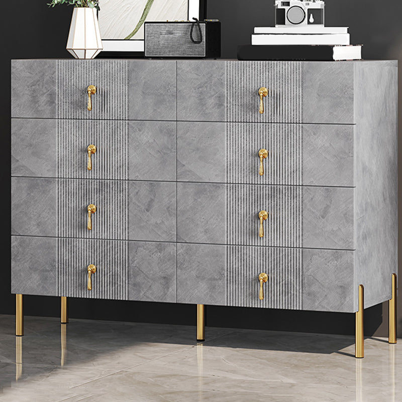 Contemporary Glam Chest Wooden Storage Chest with Soft-Close Drawers