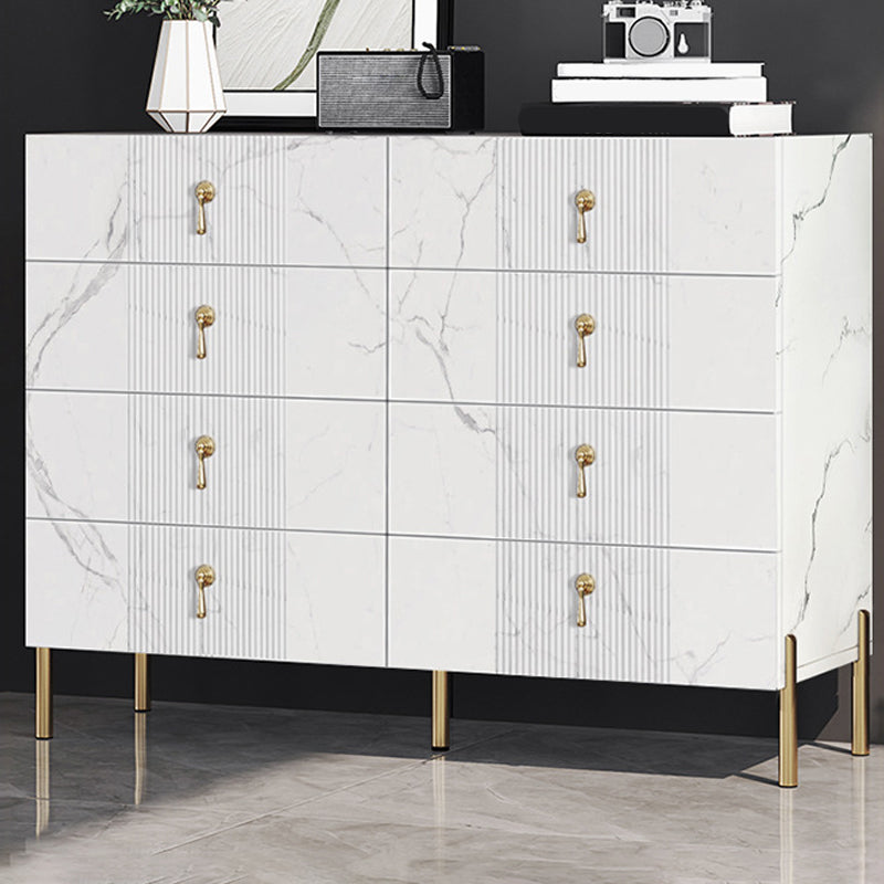 Contemporary Glam Chest Wooden Storage Chest with Soft-Close Drawers