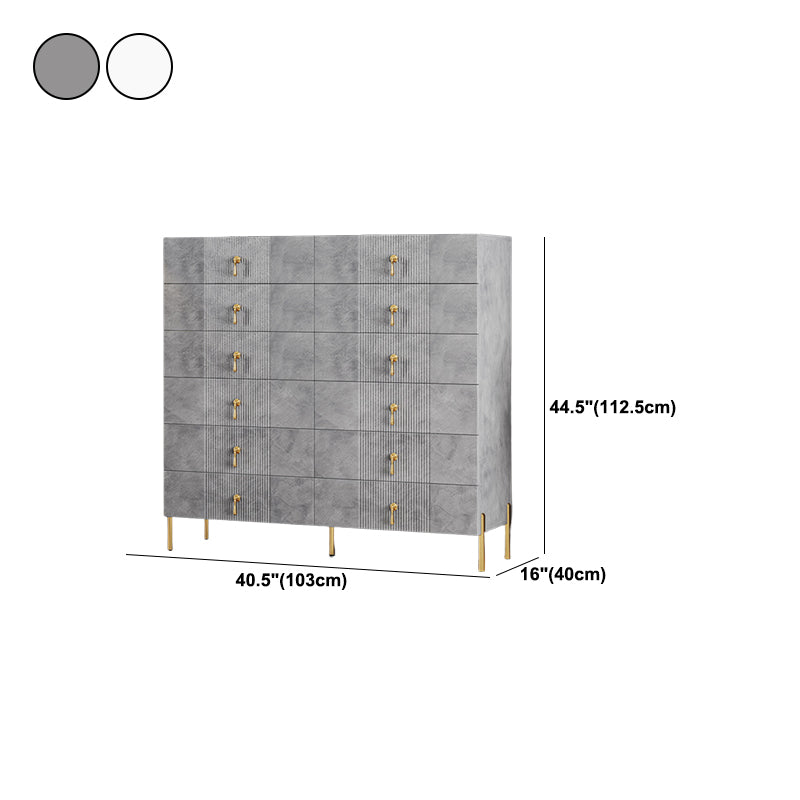 Contemporary Glam Chest Wooden Storage Chest with Soft-Close Drawers