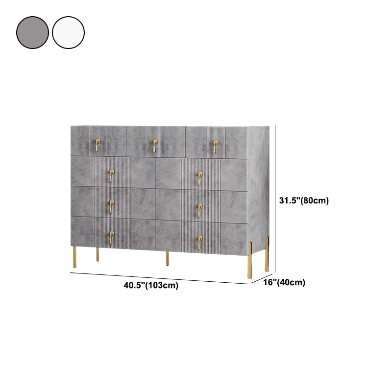 Contemporary Glam Chest Wooden Storage Chest with Soft-Close Drawers