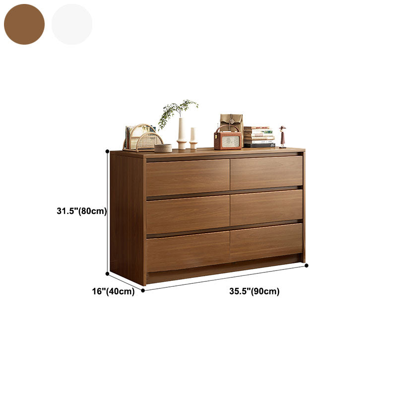 Contemporary Wooden Chest Bedroom Storage Chest with Drawers