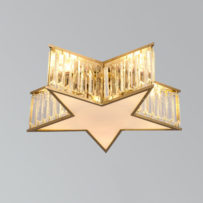 Modern Ceiling Lighting Crystal Multiple-Light Ceiling Mount Light Fixture