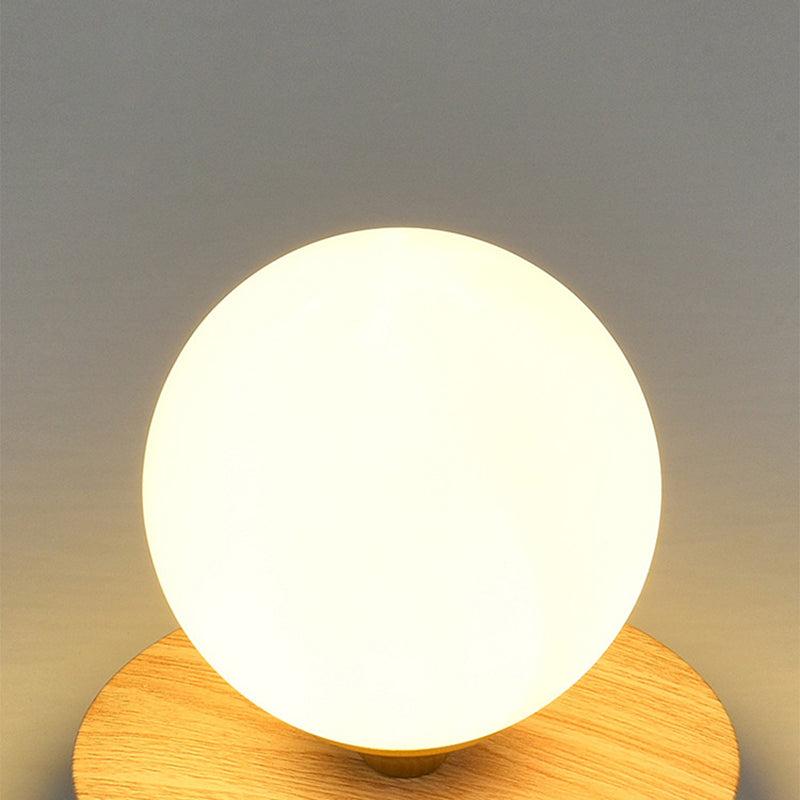 Wood Sphere Flush Mount Lights Contemporary Style 1 Light Flush Mount Lighting