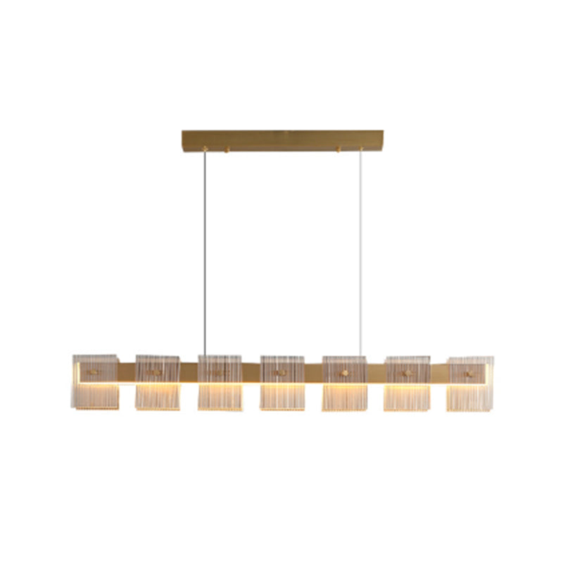 Glass Island Pendant Modern Style Island Light Fixtures for Dining Room