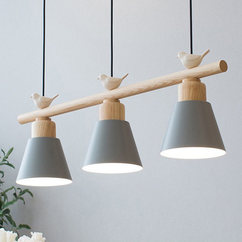 Kids Bowl Suspension Pendant Metal 3 Lights Cluster Pendant Light