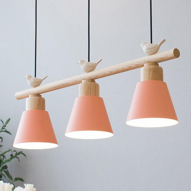 Kids Bowl Suspension Pendant Metal 3 Lights Cluster Pendant Light
