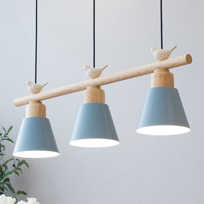 Kids Bowl Suspension Pendant Metal 3 Lights Cluster Pendant Light