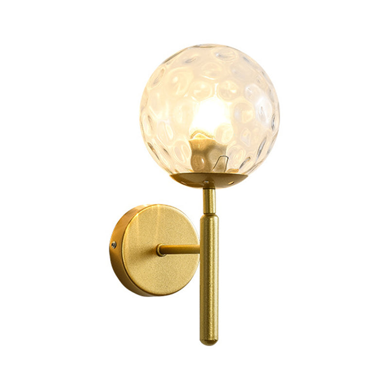 Modern Style Ball Wall Sconce Glass 1 Light Sconces for Bedroom