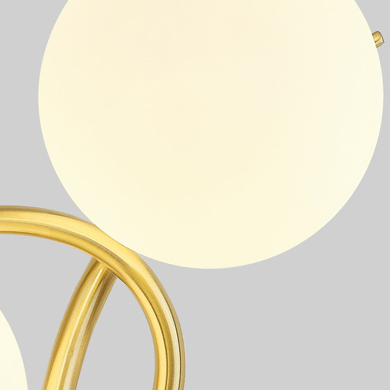 Modern Style Ball Shape Flush Mount 2-Light Glass Ceiling Light for Bedroom