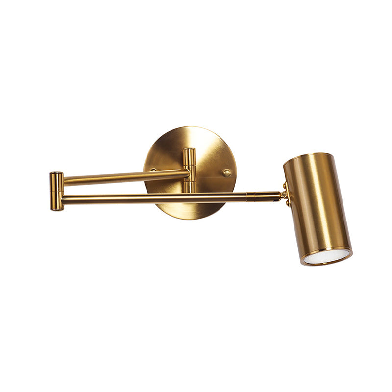 Modern Style Swing Arm Wall Sconce Metal Wall Light for Bedroom