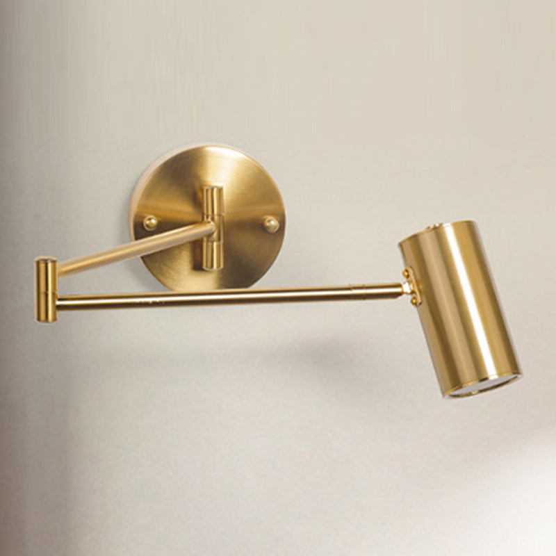 Modern Style Swing Arm Wall Sconce Metal Wall Light for Bedroom