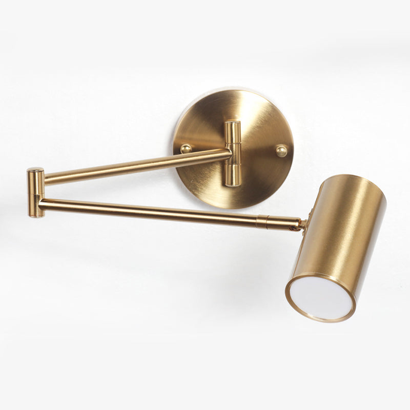 Modern Style Swing Arm Wall Sconce Metal Wall Light for Bedroom