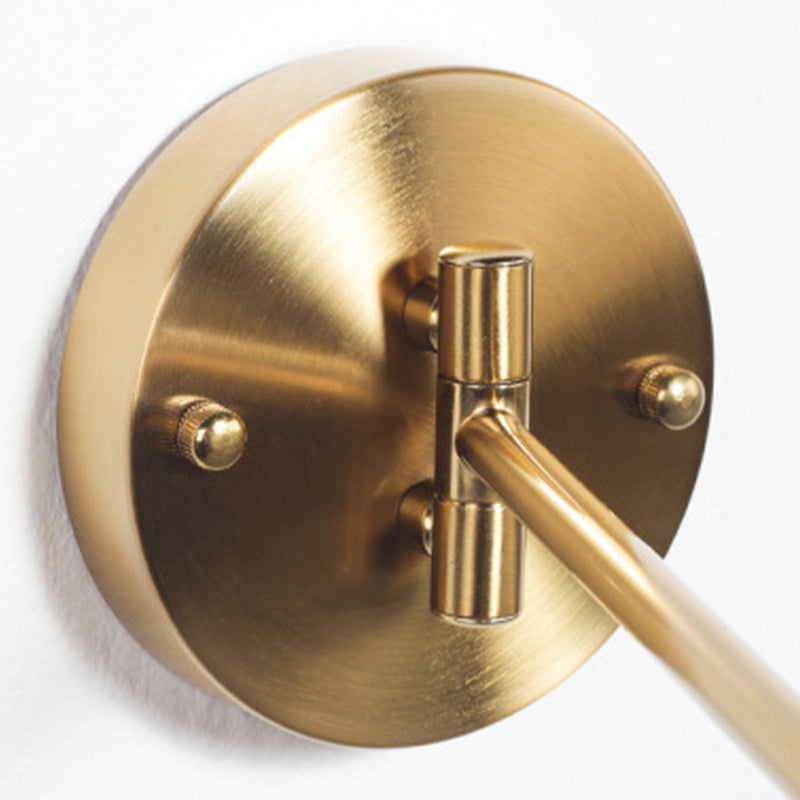 Modern Style Swing Arm Wall Sconce Metal Wall Light for Bedroom