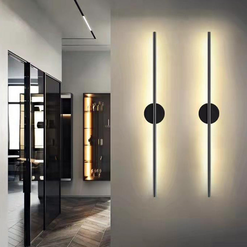 Metal Linear Sconces Indoor Contemporary 1 Light Wall Light Fixture for Bedroom