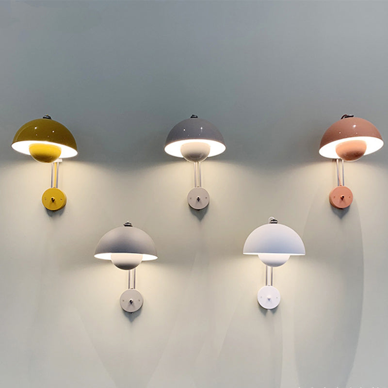 Modern Dome Wall Sconce Lighting Metal 1-Light Wall Sconces for Living Room