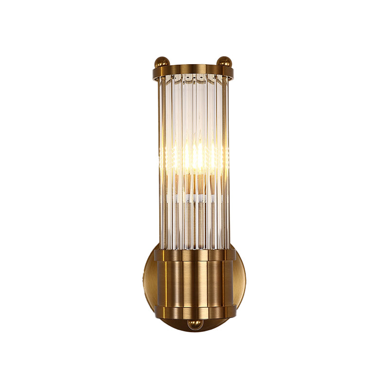 Crystal Geometric Shape Wall Light Modern Style Multi Lights Wall Light Sconce in Brass
