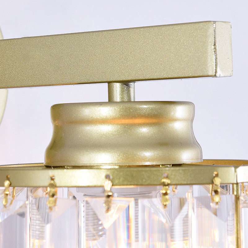 Crystal Half Cylinder Shape Wall Lights Modern Style 1-Light Wall Light Sconce