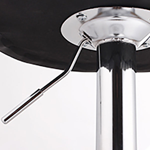 Scandinavian Metal Barstool Faux Leather Footrest Adjustable Counter Stool