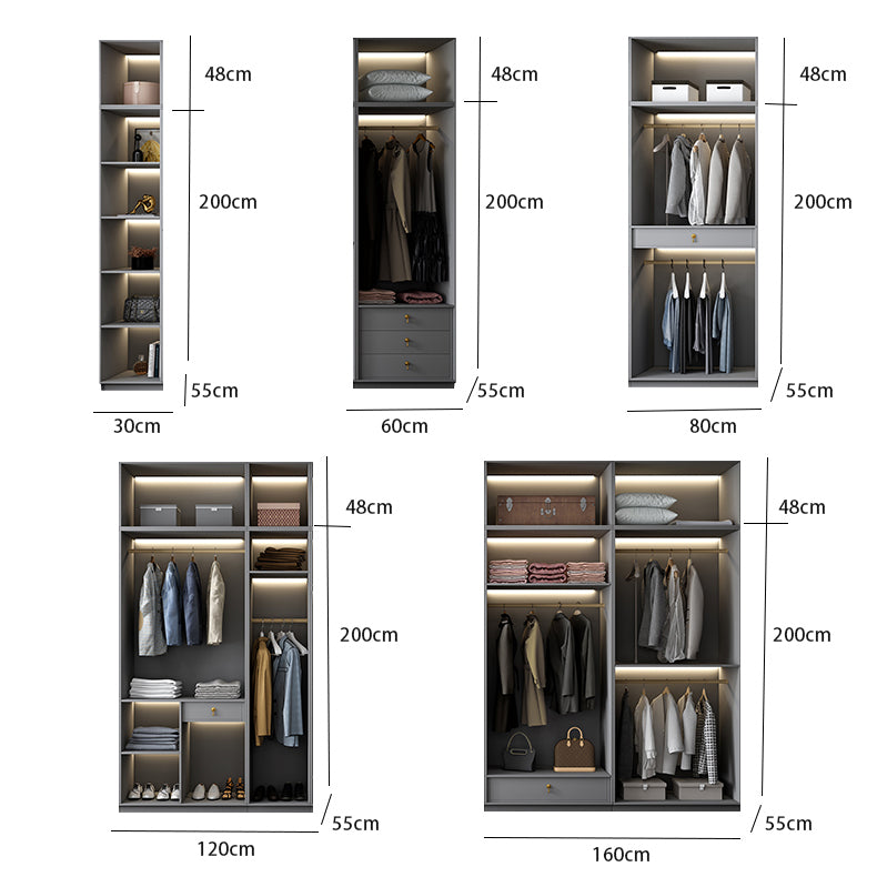 Black Manufactured Wood Cabinet with Glass Doors Modern Storage Cabinet