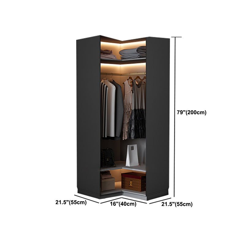 Black Manufactured Wood Cabinet with Glass Doors Modern Storage Cabinet