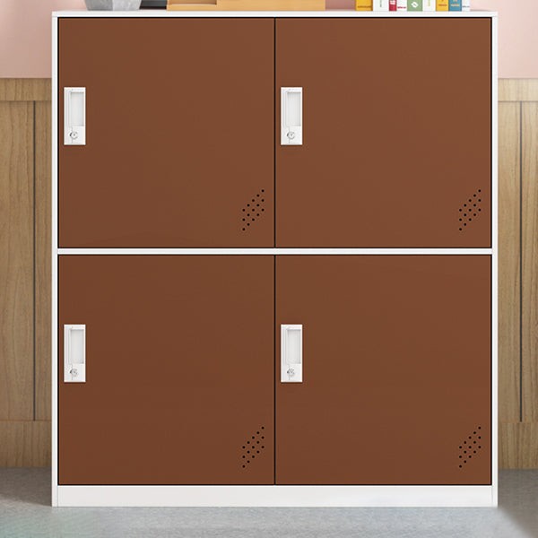 Contemporary Hinged Storage Cabinet Steel Non-Hanging Armoire