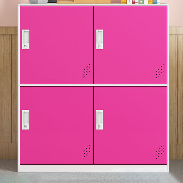 Contemporary Hinged Storage Cabinet Steel Non-Hanging Armoire